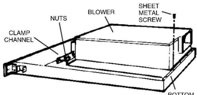 CLAMP CHANNEL NUTS BLOWER SHEET METAL SCREW BOTTOM