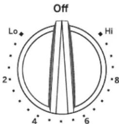 Off, Lo, Hi, 2, 4, 6, 8