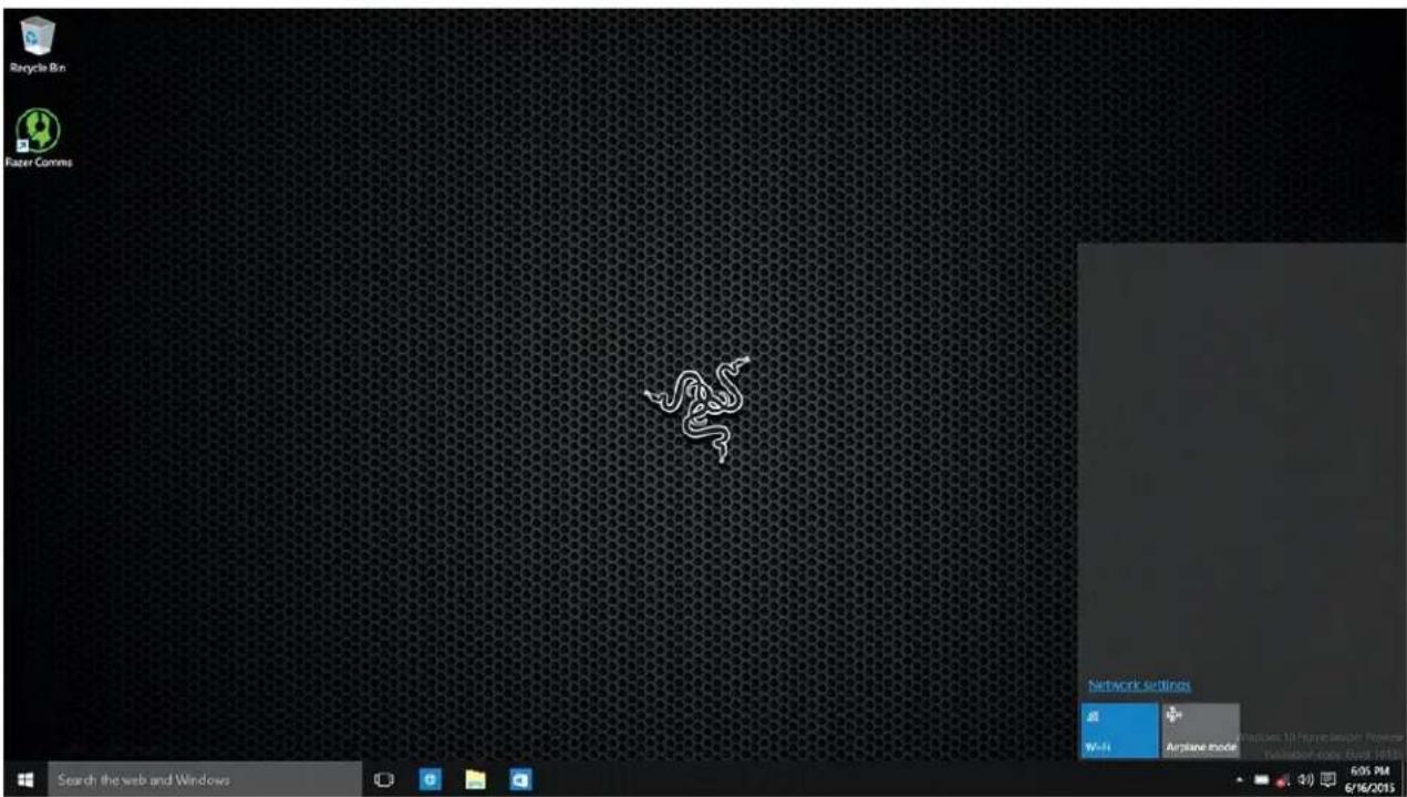 Recycle Bin Razer Comms Network settings Wi-Fi Airplane mode Windows 10 Prote-Inspaper Power E-mail: www.rsc.org/163.com 6:05 PM 6/16/2015 Search the web and Windows