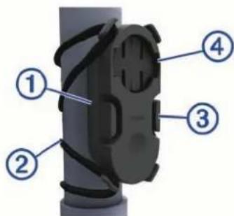 Diagram of a device with numbered parts labeled 1 to 4, likely illustrating a mechanical or electrical component assembly.