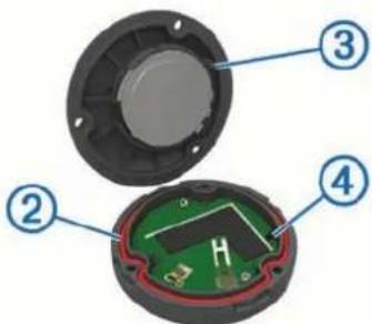 Exploded view diagram of a device showing internal components with numbered labels