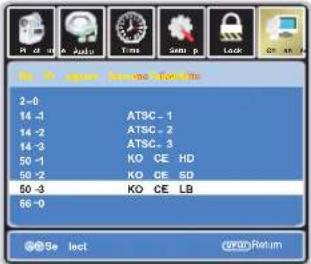 JENSEN JTV19DC - Customizing the CHANNEL Settings - 1