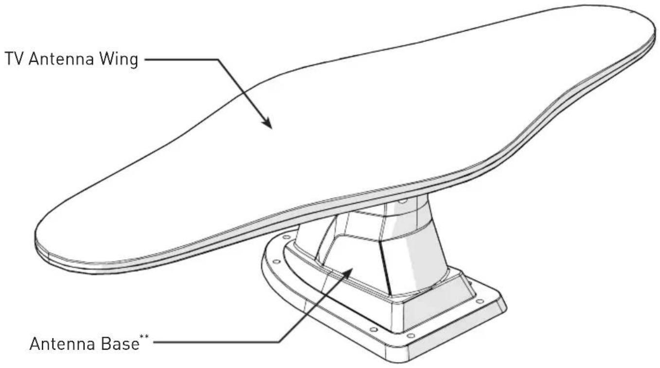TV Antenna Wing Antenna Base**