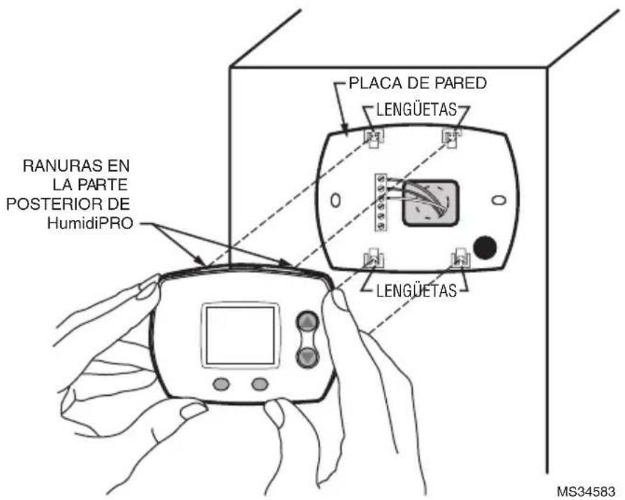 RANURAS EN LA PARTE POSTERIOR DE HumidiPRO PLACA DE PARED LENGÜETAS LENGÜETAS MS34583