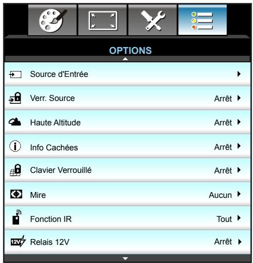 OPTOMA HD28DSE - Menu Options - 1