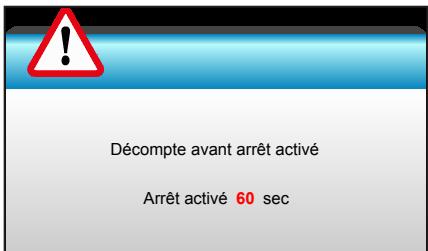 OPTOMA HD28DSE - • Avertissement mise hors tension : - 1