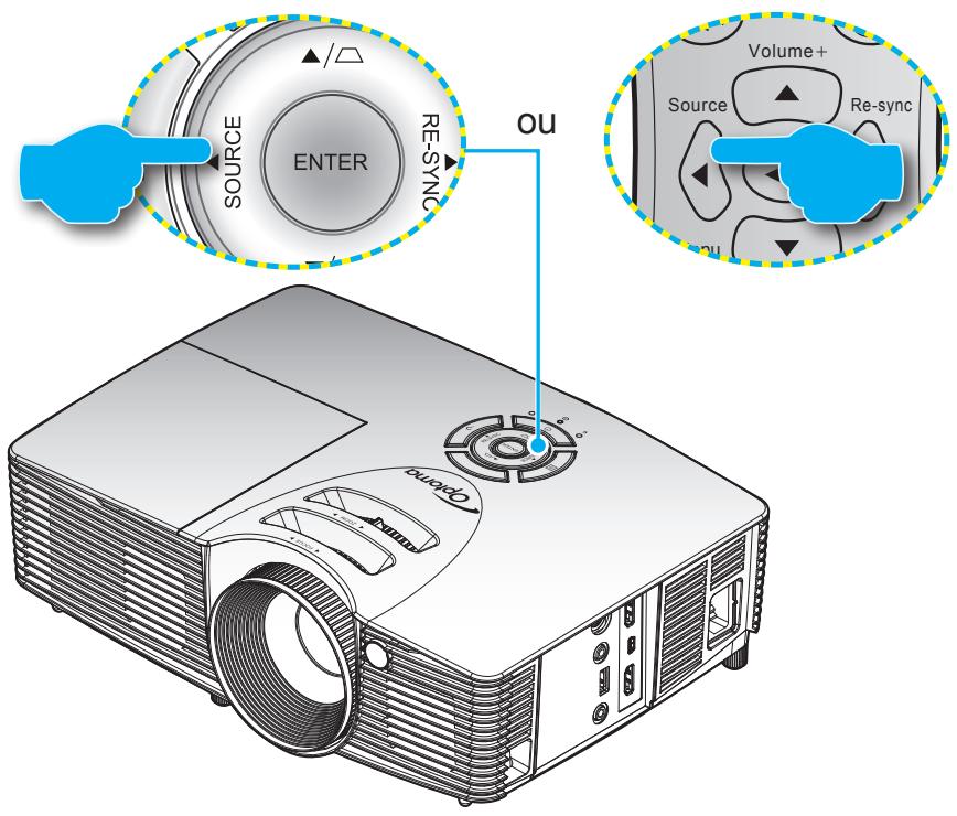 OPTOMA HD28DSE - Sélectionner une source d'entrée - 1