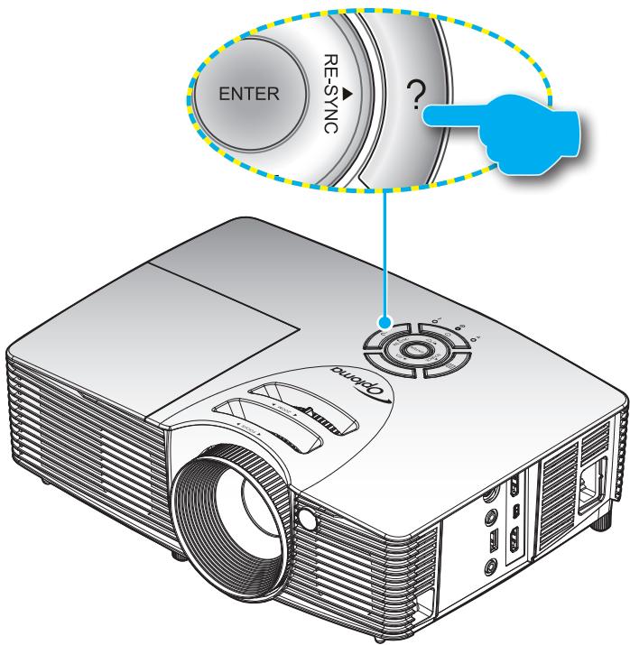OPTOMA HD28DSE - Utiliser le menu Aide - 1