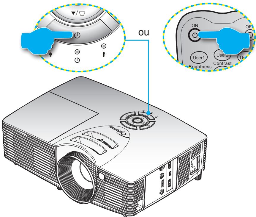 OPTOMA HD28DSE - Mise sous/hors tension du projecteur - 1