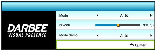 OPTOMA HD28DSE - Menu image DARBEE avancée - 1