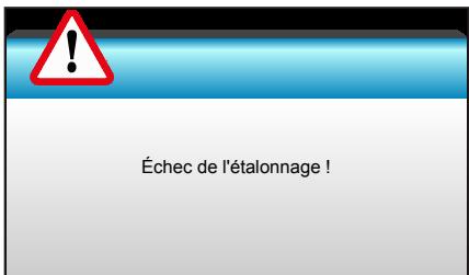 OPTOMA HD28DSE - • Échec de l'étalonnage ! - 1