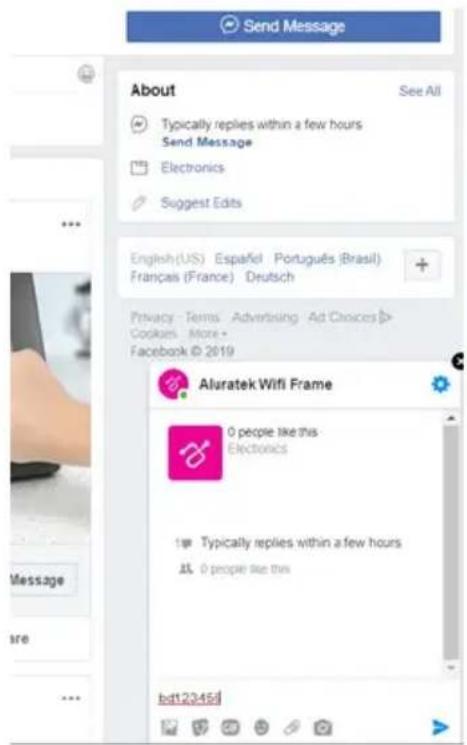 Send Message About Typically replies within a few hours Send Message Electronics Suggest Edits English(US) Español Português (Brasil) Français (France) Deutsch Privacy Terms Advertising Ad Choices > Cookies More - Facebook © 2019 Aluratek WiFi Frame 0 people like this Electronics 1» Typically replies within a few hours 2L 0 people like this bdt2345d