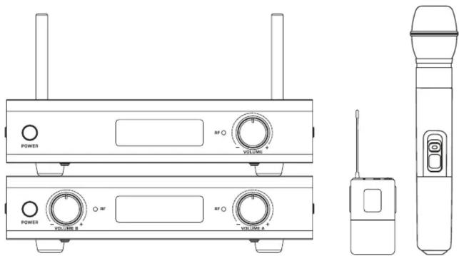 POWER RF VOLUME POWER VOLUME 1 RF VOLUME 2 VOLUME 3