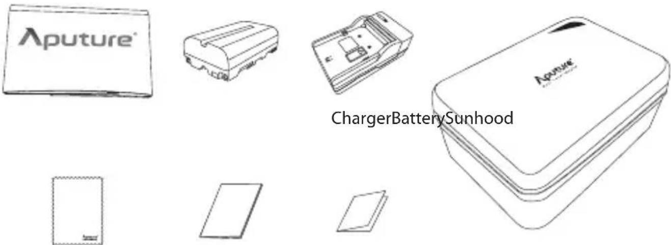 Aputure® ChargerBatterySunhood