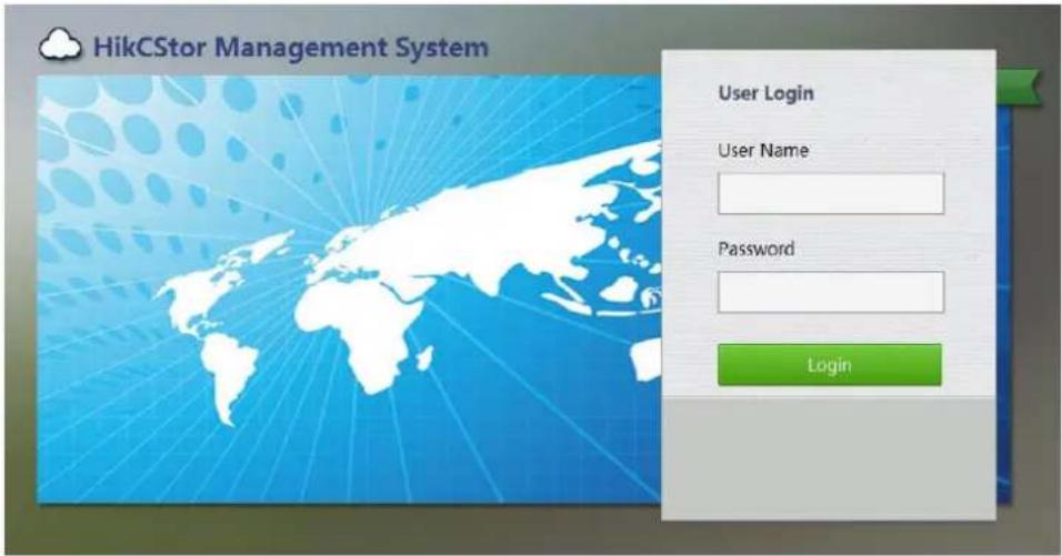 HikCStor Management System User Login User Name Password Login
