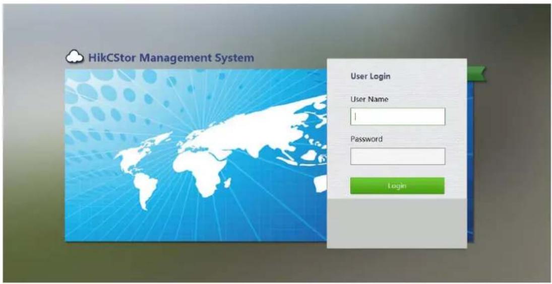 HikCStor Management System User Login User Name 1 Password Login