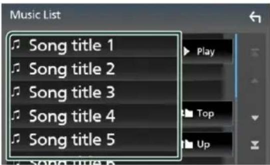 Music List Song title 1 Song title 2 Song title 3 Song title 4 Song title 5