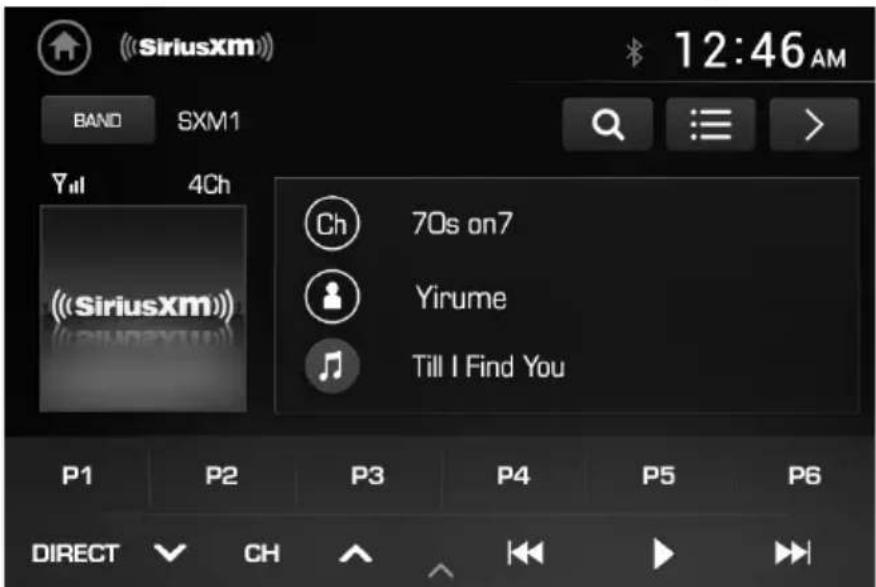 SiriusXm BAND SXM1 Yil 4Ch ((SiriusXm)) Ch 70s on7 Yirume Till I Find You P1 P2 P3 P4 P5 P6 DIRECT √ CH ↑