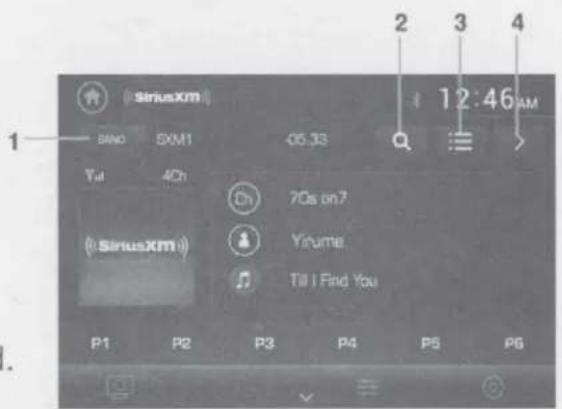 1 SINO 5XM1 05:33 Tui 4Ch (SinusXM) Ch 7Os on7 Yinme Till I Find You P1 P2 P3 P4 P5 P6 2 3 4 12:46 AM