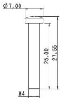 Ø7.00 25.00 27.55 M4
