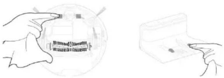 TESLA RoboStar T80 Pro - Charging contacts and charging base - 1