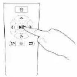 Hand-drawn diagram showing a hand pressing a button on a control panel with Chinese labels