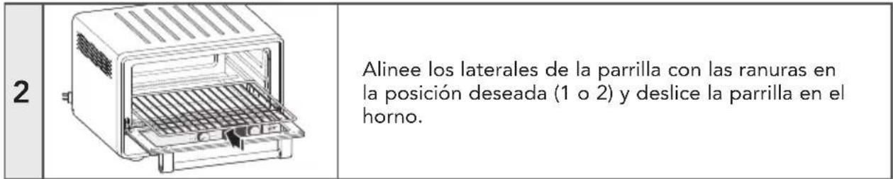 KITCHENAID KCO211BM - CÓMO AJUSTAR LA POSICIÓN DE LA PARRILLA - 1