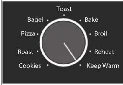 Toast Bagel Bake Pizza Broil Roast Reheat Cookies Keep Warm