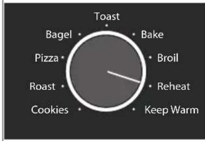 Toast Bagel Bake Pizza Broil Roast Reheat Cookies Keep Warm