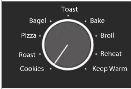 Toast Bagel Bake Pizza Broil Roast Reheat Cookies Keep Warm