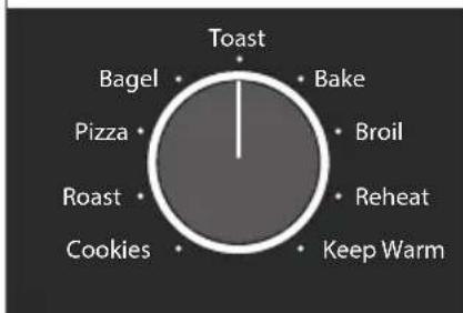 Toast Bagel Bake Pizza Broil Roast Reheat Cookies Keep Warm