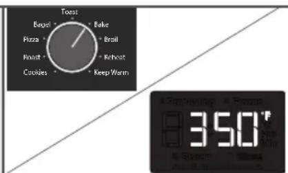 Toast Bake Pizza Brail Roast Reheat Cookies Keep Warm 350°F Min