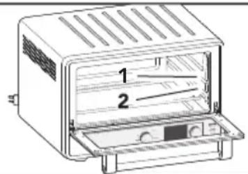 KITCHENAID KCO211BM - RÉGLAGE DU MODE DE CUISSON OU DE TOASTAGE - 1