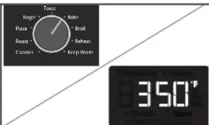 Toast Bags Bake Pizza Brail Roast Reheat Cookies Keep Warm Preharding 350°F Min 350°