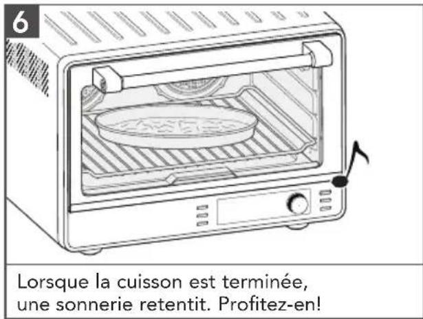 6 Lorsque la cuisson est terminée, une sonnerie retentit. Profitez-en!