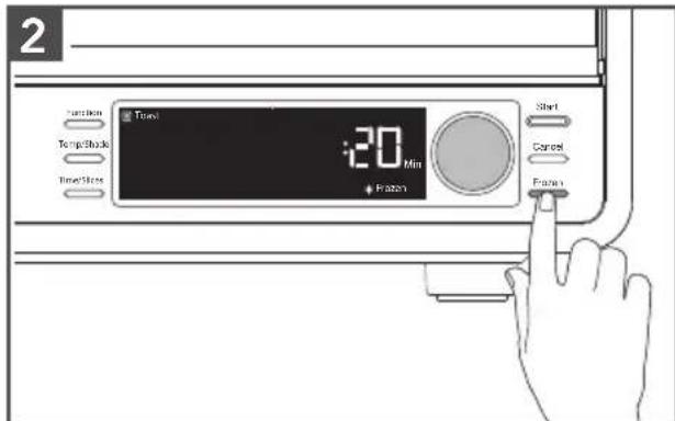 2 Turnover Temp/Share Time/Share Tunes :20 Min Frozen Start Cancel Finish