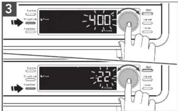 3 Function Temp/Stride Time/Stride 400 Start Cancel Incom Function Temp/Stride Time/Stride 22 Hi Start Cancel Incom