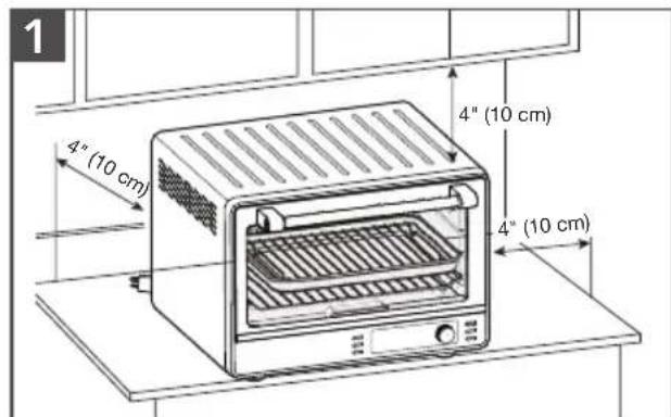 1 4" (10 cm) 4" (10 cm) 4" (10 cm)