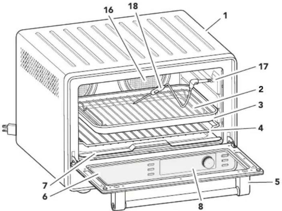 KITCHENAID KCO255BM - PIEZAS Y CARACTERÍSTICAS - 1