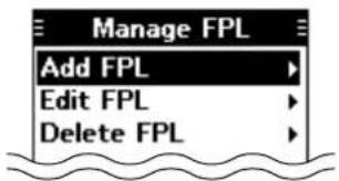 Manage FPL Add FPL Edit FPL Delete FPL