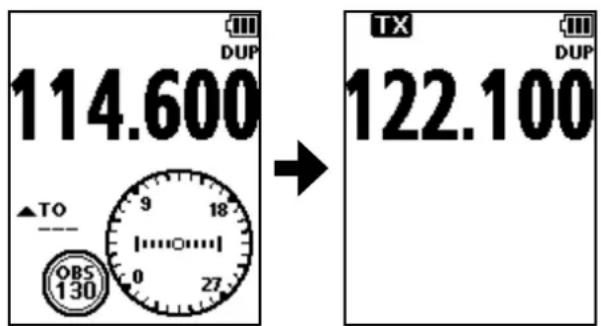 114.600 ▲TO OBS 130 9 18 0 27 → TX 122.100 DUP DUP