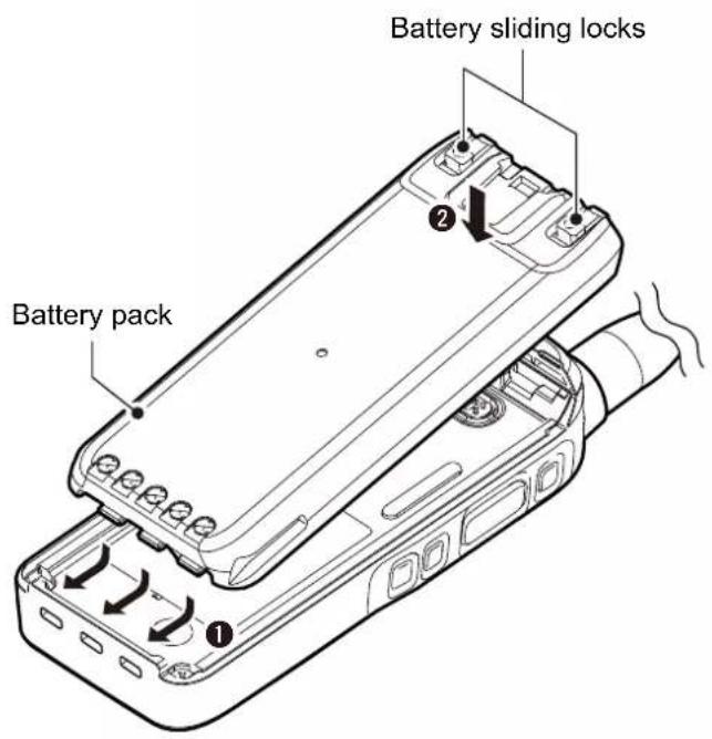 Battery sliding locks Battery pack