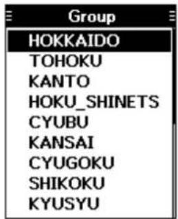 Group HOKKAIDO TOHOKU KANTO HOKU_SHINETS CYUBU KANSAI CYUGOKU SHIKOKU KYUSYU