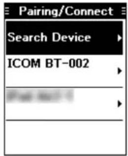 Pairing/Connect Search Device ICOM BT-002