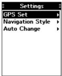 Settings GPS Set Navigation Style Auto Change