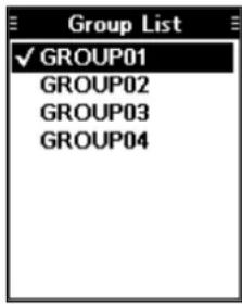 Group List ✓ GROUP01 GROUP02 GROUP03 GROUP04