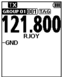 TX GROUP 01 001 TAG 121.800 RJOY -GND
