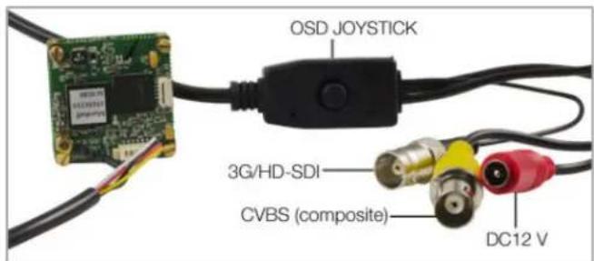 OSD JOYSTICK 3G/HD-SDI CVBS (composite) DC12 V