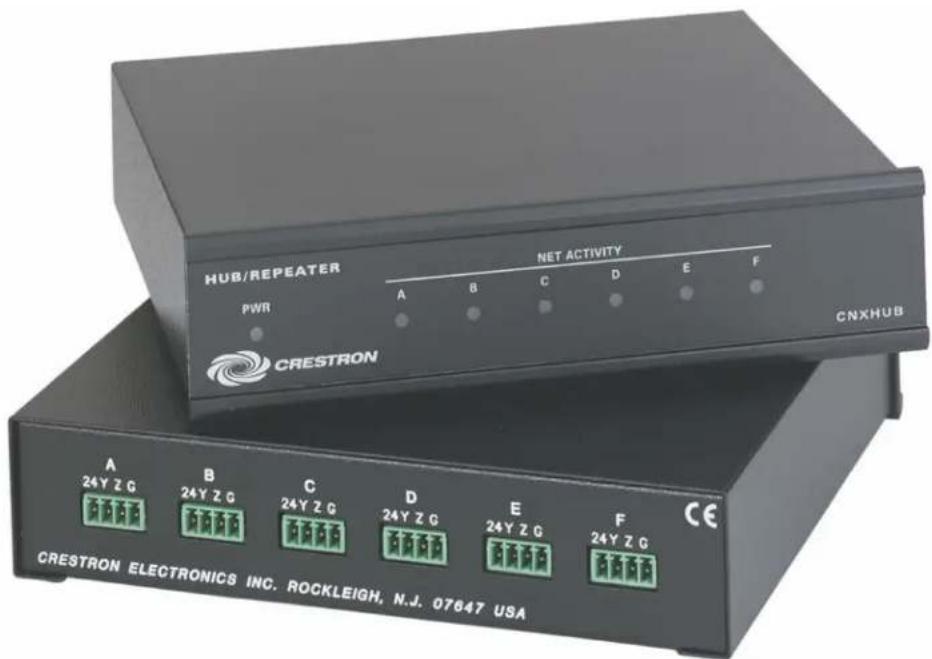 HUB/REPEATER PWR CRESTRON NET ACTIVITY A B C D E F CNXHUB A B C D E F 24Y Z G 24Y Z G 24Y Z G 24Y Z G 24Y Z G 24Y Z G CE CRESTRON ELECTRONICS INC. ROCKLEIGH, N.J. 07647 USA