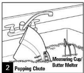 Measuring Cup/ Butter Melter 2 Popping Chute